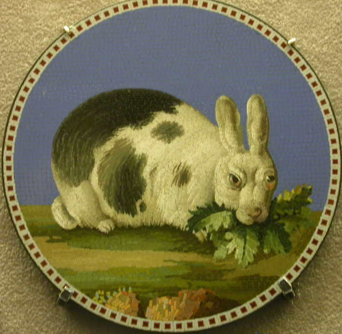 Vatican, miniature mosaics, rabbit